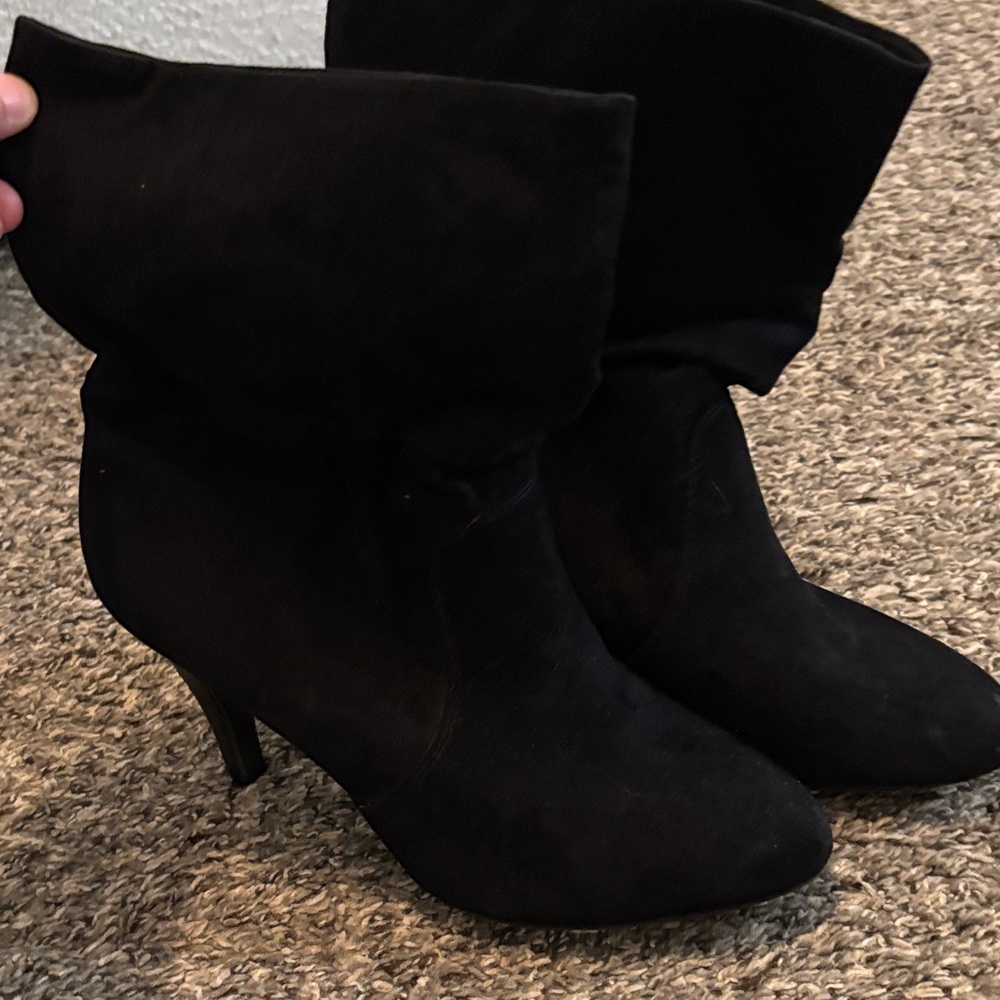 Express Black Heeled Boots